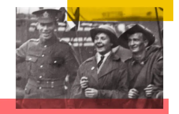 A group of WW1 service members